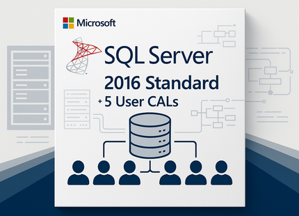 Microsoft SQL Server 2016 Standard + 5 User CALs