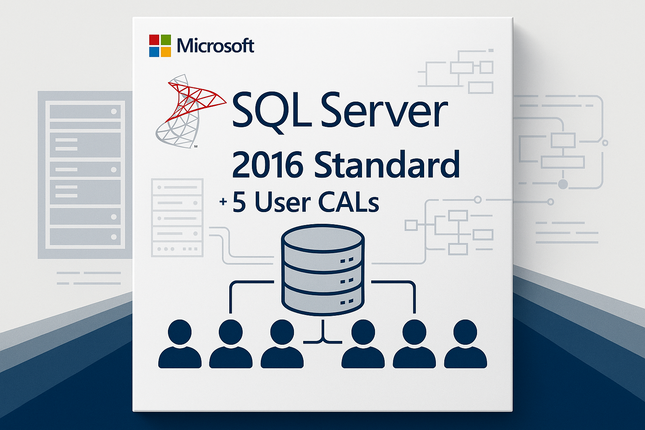 Microsoft SQL Server 2016 Standard + 5 User CALs